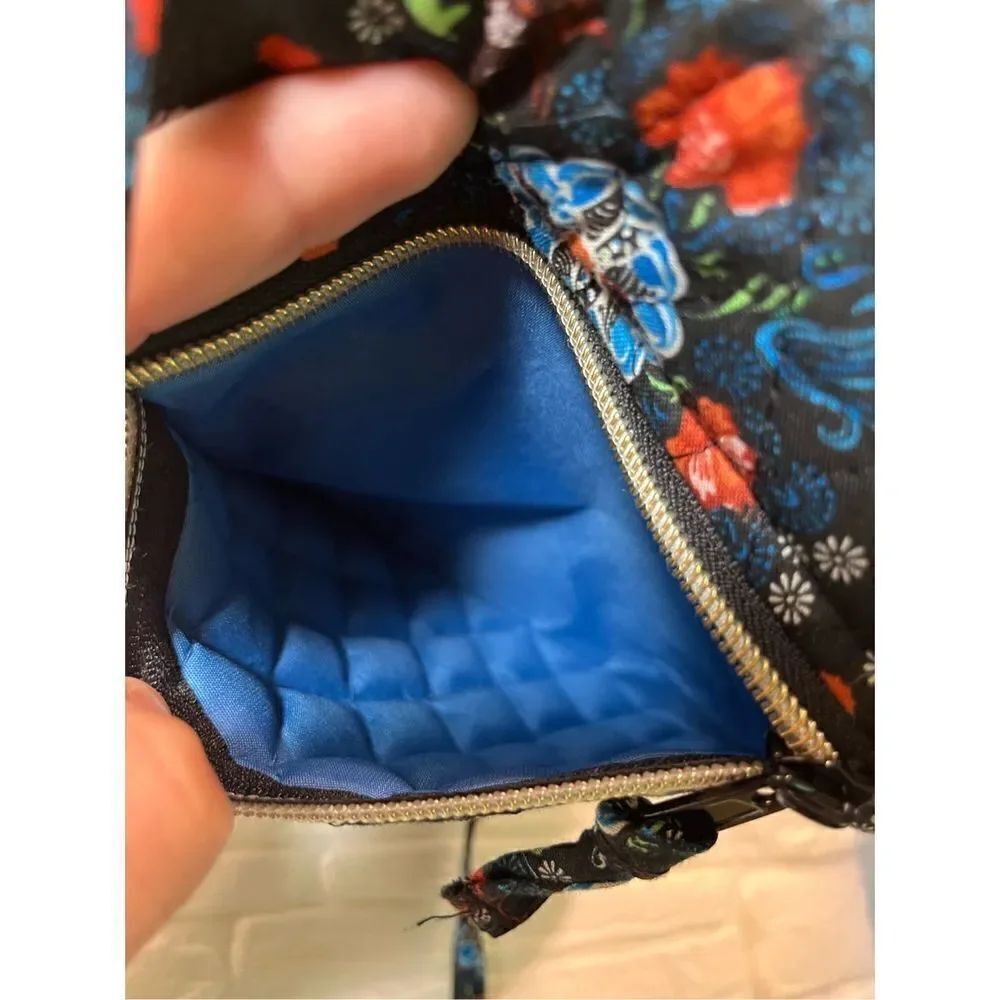 Flower Black Pattern Crossbody Bag - Picture 6 of 7